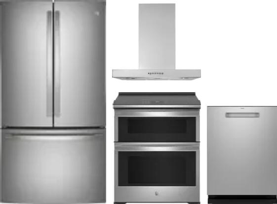 4 Piece Package Includes Refrigerator, Range, Hood And Dishwasher